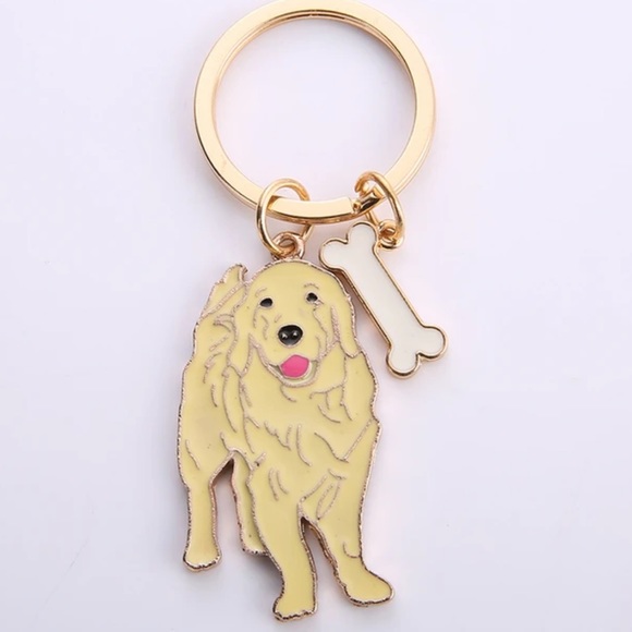 golden retriever dog pet keychain keepsake - Picture 2 of 4